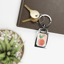 Load image into Gallery viewer, &quot;Just Peachy&quot; Rectangle Keyring
